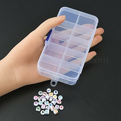 500шт 5 стиля непрозрачные белые акриловые бусины MACR-YW0002-43