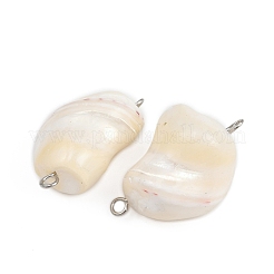 Подвески-соединители из натуральных ракушек&nbsp;STAS-D378-29P