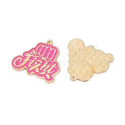 Подвески из цинкового сплава с эмалевой лентой для повышения осведомленности о раке груди ENAM-I079-02G-08