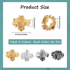 120шт. 4-цветная литая рамка для бусин&nbsp;FIND-SC0017-94