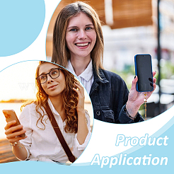 201 нержавеющая сталь стразы плоские круглые подвески для телефона ремешок на руку цепи&nbsp;HJEW-UN00079