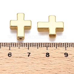 チベット風合金ビーズ  カドミウムフリー＆鉛フリー  クロス  18KGP本金メッキ  14.5x12x5mm  穴：1.6mm&nbsp;LS-TIBEB-A134914-G01