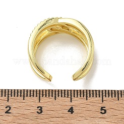 Polsini aperti in ottone con micro pavé di zirconi&nbsp;RJEW-C163-15G