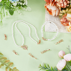 9 шт. латунные раскладывающиеся застежки KK-SC0004-06RG