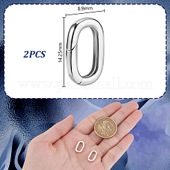 2 шт. 925 кольца-пружинки из стерлингового серебра&nbsp;STER-GA0001-34