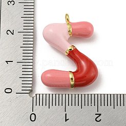 Pendentifs d'émail en laiton &nbsp;X-KK-E093-03G-Z