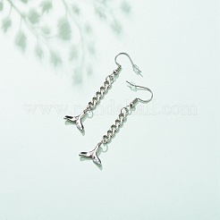 Устойчивые к потускнению цепочки с подвесками в виде длинных серег&nbsp;EJEW-JE04963