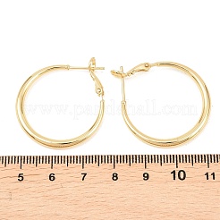 Orecchini a cerchio in ottone per le donne&nbsp;EJEW-A156-17B-G