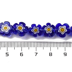 Ручной работы millefiori стеклянные бусины нитки LAMP-G164-03A