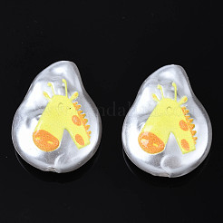 3d печатные бусины из абс-пластика с имитацией жемчуга KY-S163-420