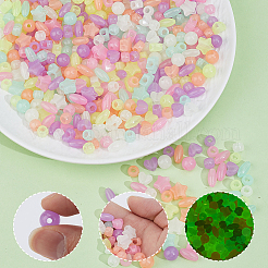 500 perles acryliques transparentes lumineuses&nbsp;LACR-PA0001-03