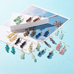 Серьги с бусинами и драгоценными камнями EJEW-JE04788