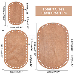 Fondos de canasta de madera&nbsp;TOOL-WH0159-02C