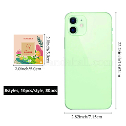 80 шт. 8 наклейки для бальзама для губ своими руками DIY-CP0007-95B