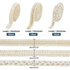 3 шт. 3 стиля полиэстеровых плетеных кружевных лент DIY-PH0021-26