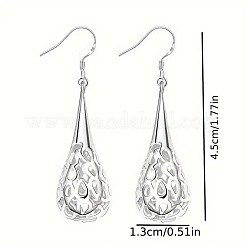 Полые серьги-подвески из сплава в форме капли&nbsp;FS-WGBABE9-01