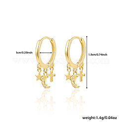 925 стерлинговая серебряная серьга-кольцо с подвесками EG2147-2