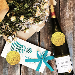 Самоклеящиеся наклейки с тиснением золотой фольгой DIY-WH0211-331