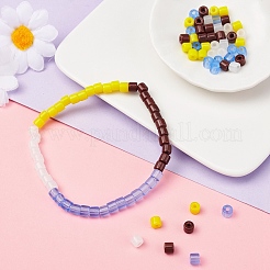 4 цвет непрозрачные и имитация нефрита и прозрачные стеклянные бусины SEED-YW0001-41