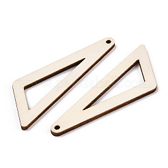 Неокрашенные деревянные большие кулоны WOOD-TA0002-31