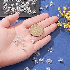 100 шт. железные серьги-клатчи сзади FIND-YW0004-11