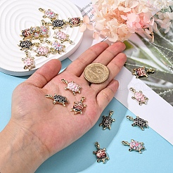 20шт 4 цвета сплава эмалевые подвески&nbsp;ENAM-CJ0002-44