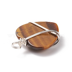 Природных тигровый глаз подвески&nbsp;PALLOY-JF01663-04