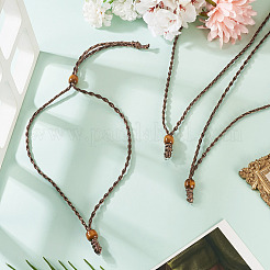 Изготовление ожерелий из вощеного полиэфирного шнура с регулируемой длиной&nbsp;NJEW-TAC0028