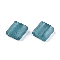 Perles de verre à peinture cuite à 2 trou fgb&nbsp;SEED-S031-L-ST1006FR