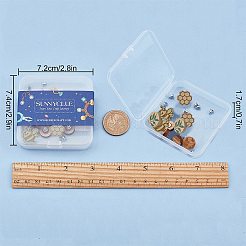 Серьги-гвоздики из натурального дерева EJEW-SC0001-22P