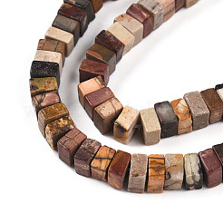 Натуральная полихромная яшма/камень Пикассо/нити бус из яшмы Пикассо G-T140-53