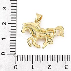 真鍮チャーム  馬のチャーム  18KGP本金メッキ  19x25x3.5mm  穴：3x3.5mm&nbsp;KK-B177-10B-G