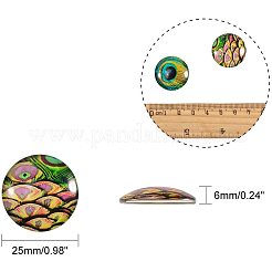 Flatback стеклянные кабошоны для поделок проектов GGLA-PH0005-09B