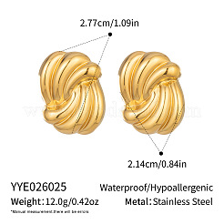Pendientes de botón irregulares de acero inoxidable 304 para mujer&nbsp;BM4064