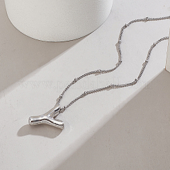 1 шт. латунная цепочка с подвесками в виде букв из сплава NJEW-LP0001-41Y-P