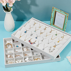 2 шт. 2 стиля МДФ лотки для украшений для браслетов ODIS-WR0001-05