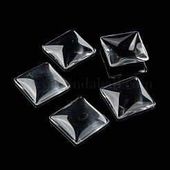 Полупрозрачные квадратных кабошоны X-GGLA-A001-25mm