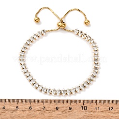 Теннисные браслеты из нержавеющей стали 304 с прозрачными кубическими циркониями BJEW-G754-03G-04