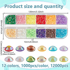 12000 шт. 12-х цветные полукруглые непрозрачные смоляные кабошоны&nbsp;MRMJ-GO0001-10A