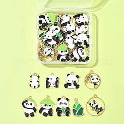 36 шт. 9 подвески из сплава и эмали в стиле панды&nbsp;ENAM-FS0002-31