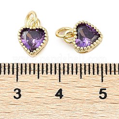 Ciondoli in vero ottone placcato oro 18k con zirconi cubici intarsiati&nbsp;ZIRC-L100-074G-03