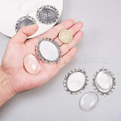 Овальная прозрачная крышка из кабошона DIY-PH0018-99AS