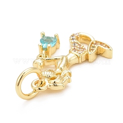 Стойки обшивки латунь микро проложить Циркон подвеску KK-B056-03G-02