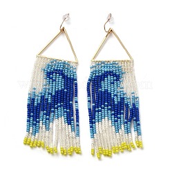 Серьги-люстры из латуни в стиле бохо EJEW-D105-01C