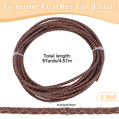5 ярд плетеного кожаного шнура&nbsp;WL-CL0001-02B