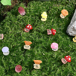 48шт 6 стиля непрозрачные кабошоны из смолы&nbsp;RESI-CN0001-02