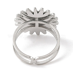 Кольца-манжеты из нержавеющей стали 304 с эмалью для женщин RJEW-F166-42P-01