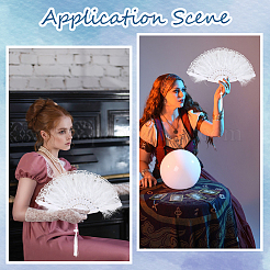 Дизайн веера из смолы и перьев&nbsp;AJEW-WH20064-50A