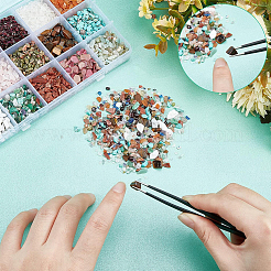 3500 pièce de perles de pierres précieuses mixtes naturelles et synthétiques de 15 styles&nbsp;G-NB0003-09