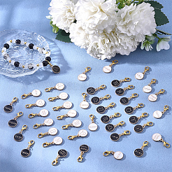 48pcs décorations de pendentif en alliage d'émail&nbsp;HJEW-BM00018